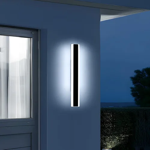 Vista 24 de Luces de Pared Modernas para Exterior de Casa, Apliques de Pared al Aire Libre de 23.6 Pulgadas, 3 Luces Color 3000K/4500K/6000K, Resistente al Agua