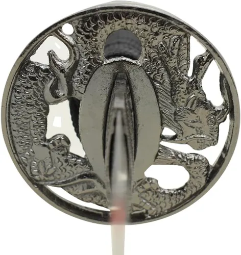 Vista 5 de Snake Eye Tactical Juego de katana samurái de 3 piezas con diseño de dragón de dos tonos