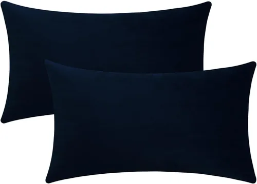 Vista 56 de mixeoo Comfy - Juego de 2 fundas de almohada decorativas de terciopelo grueso sólido y grueso, súper suaves, decoración del hogar para sofá, sala