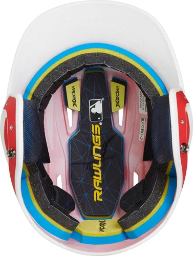 Vista 7 de Rawlings Casco de bateo de béisbol MACH Mate de dos tonos Tamaños JR y SR Varios
