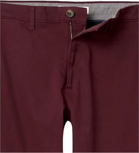 Vista 5 de Tienda Essentials Pantalón caqui elástico casual de ajuste recto para hombre