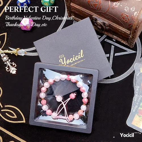 Vista 48 de Pulseras de la amistad, pulsera de obsidiana negra arcoíris para mujeres y hombres, 0.394 pulgadas (0.394 in), ojo de tigre, hematita y cristal
