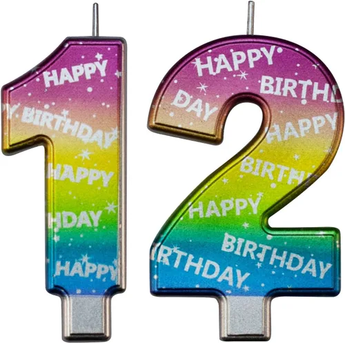 Vista 344 de DERVENTA Vela Grande de Cumpleaños Número 3D Verde Luminoso de 3.7 Pulgadas Celebración de Fiesta Aniversario Decoración Adorno para Pastel 1 Pieza