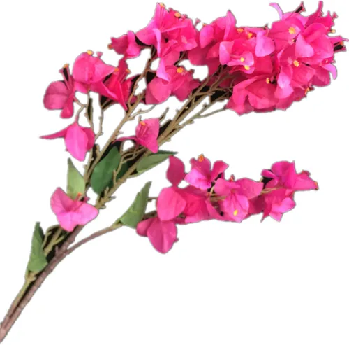 Vista 8 de 4 ramas de flores de buganvilla de seda artificiales montadas en el suelo, flor de buganvilla falsa 38.6 in/39 para centros de mesa de boda, flores