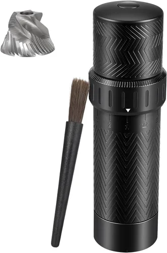 Vista 8 de Molinillo de pimienta manual resistente de grosor ajustable 10X Fast Grind, External 12-Level Coarseness Adjuster, Aerospace Aluminum with Steel