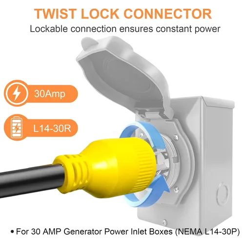 Vista 4 de Cable adaptador de interruptor de transferencia de generador NEMA