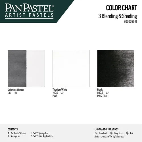 Vista 2 de PanPastel GOLDEN, juego de mezcla y sombreado, 3 colores, pasteles profesionales para artistas, formato único de sartén (similar a un pastel)