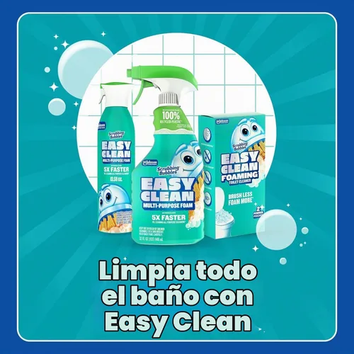 Vista 9 de Limpiador multiusos de baño con espuma fácil de limpiar Scrubbing Bubbles, botella de spray continuo, espuma de acción rápida, 13.58 onzas