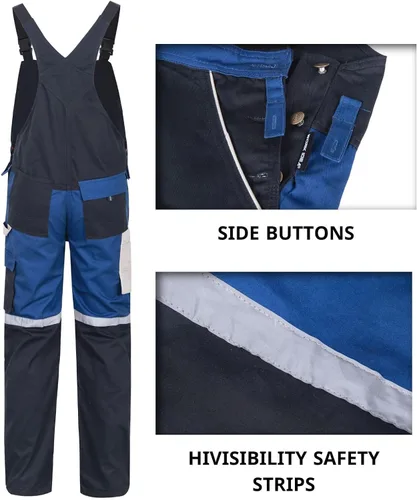 Vista 3 de WORK IDEA Men's Bib Overalls for Men Work Overalls Breathable and Workwear with Knee Pad Pockets, WL