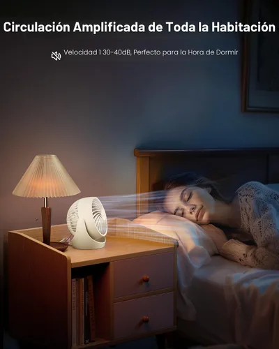 Vista 3 de Gaiatop Ventilador de escritorio, ventilador eléctrico portátil de escritorio de 5 pulgadas, pequeño pero potente con 3 velocidades de inclinación