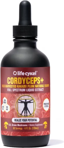 Vista 7 de Life Cykel Cordyceps - Extracto de hongo con ciruela Kakadu, apoyo de energía, resistencia y vitalidad, suplemento natural para el envejecimiento