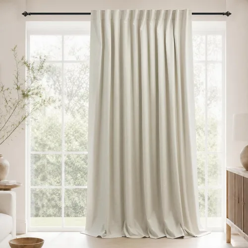 Vista 83 de KOUFALL - Cortinas de medio estilo francés de lino para ventana, juego de 2 cortinas cortas de 40 pulgadas de longitud, para privacidad, cortinas