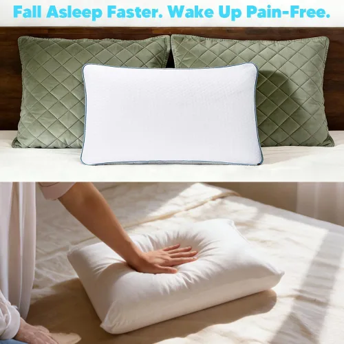 Vista 7 de Almohadas de espuma viscoelástica, almohada para dormir de lado Blanco