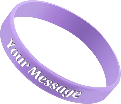Vista 8 de 50 pulseras de silicona personalizadas para motivación, recuerdos de fiesta, eventos, cumpleaños, conciencia Negro