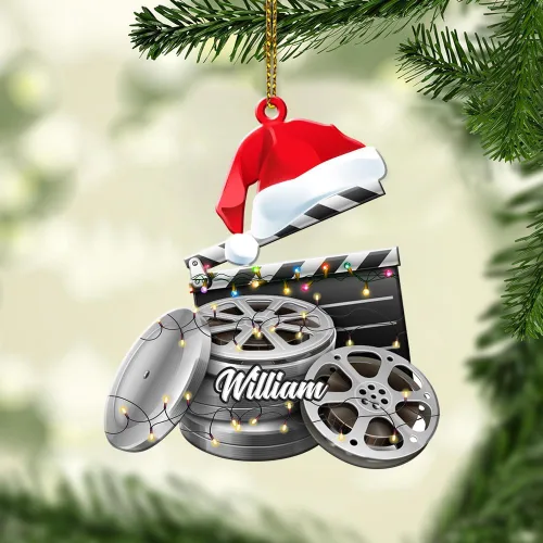 Vista 6 de Personalized Name Filmmaking Christmas Ornament Film Clapboard Ornament Director Clapboard Christmas Ornament Movie Clapperboard Theater Ornament 156