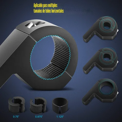 Vista 4 de Nilight - 90027B Juego de 2 piezas de abrazadera de barra horizontal para barra de luz LED, compatible con barras de toro de 0.75" 1" 1.25", barras