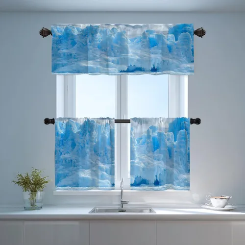 Vista 149 de Shrahala Orange Autumn Autumn Blackout Curtain Tiers, Fall Kitchen Valance Light Blocking Tier Drapes with Rod Pocket, 2 Pack 26 X 24 in