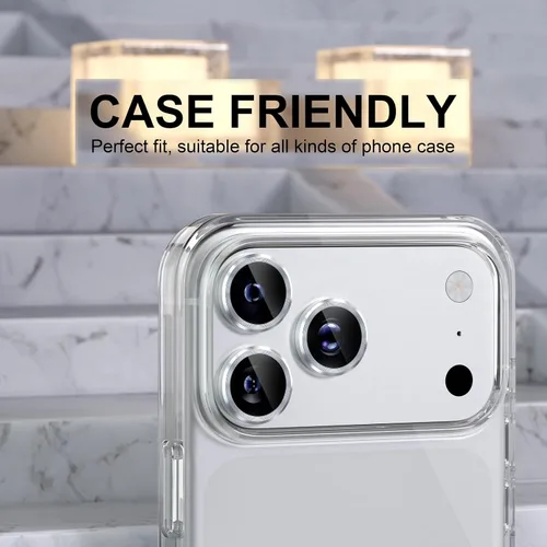 Vista 90 de Choiche Compatible para iPhone 16 Pro/iPhone 16 Pro Max Protector de Lente de Cámara, Vidrio Templado 9H Protector de Pantalla de Cubierta de Cámara