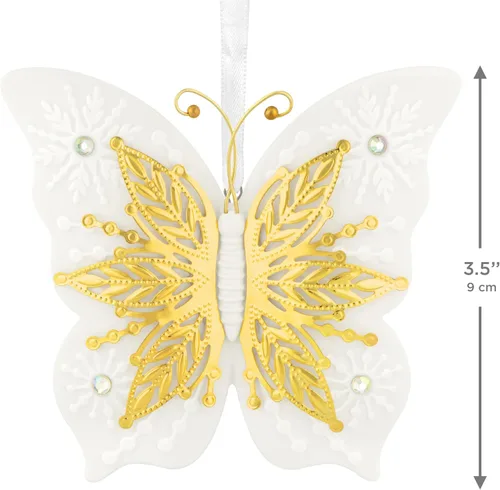 Vista 4 de Hallmark Keepsake Adorno (10º Aniversario Mariposas Brillantes)