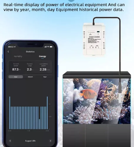Vista 4 de Módulo de sensor de controlador de temperatura WiFi, aplicación Tuya, control remoto inalámbrico de 16 A, interruptor inteligente con monitoreo