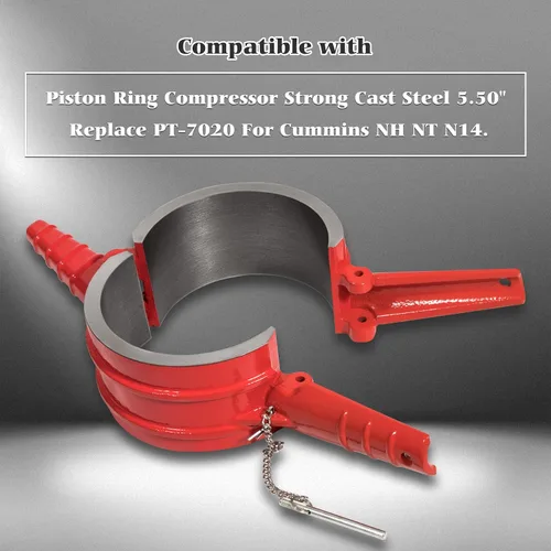 Vista 2 de 7020 Herramienta de compresor de anillo de pistón de 5.5 pulgadas, sustituye a PT-7020 compatible con Cummins NH NT N14