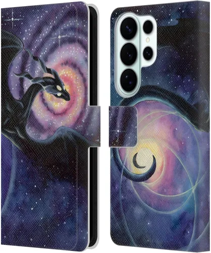 Vista 311 de Head Case Designs Officially Licensed Carla Morrow Galactic Entrancement Dragons Leather Wallet Case Compatible with Samsung Galaxy A07 4G