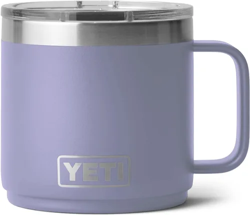Vista 10 de YETI Rambler - Taza apilable de 14 onzas, aislada al vacío, de acero inoxidable con tapa MagSlider Stackable Violeta ultramar