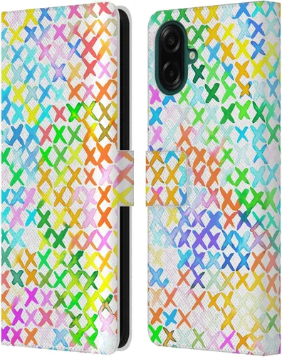 Vista 102 de Head Case Designs Officially Licensed Ninola Brushstrokes Multi Colorful Leather Wallet Case Compatible with Samsung Galaxy A07 4G