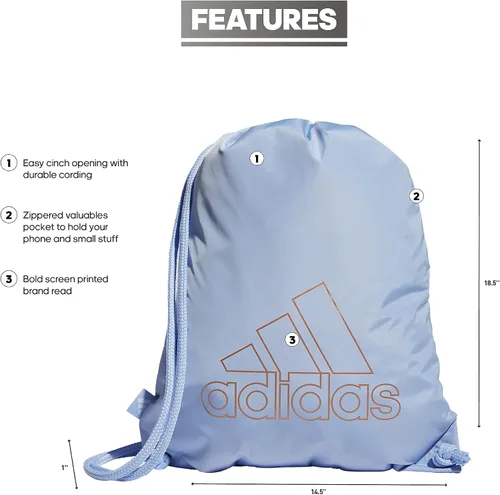 Vista 2 de adidas Ready Sackpack, Azul amaneceroro rosa, Ready Sackpack