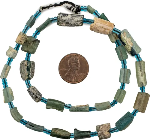 Vista 5 de Abalorios de cristal romanos de agua, vidrio genuino encontrado en Afganistán, Cuentas de vidrio mate para la fabricación de joyas, The Bead Chest