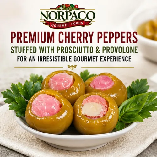 Vista 7 de Norpaco Espere más pimientos rellenos de prosciutto y provolone, 1 unidad / 24 oz.