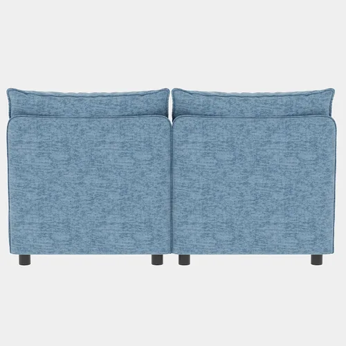Vista 7 de ERYE Sofá modular de 68 pulgadas con asiento profundo, sofá modular de almacenamiento con otomanas de almacenamiento, sofá biplaza tapizado