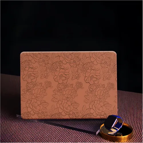 Vista 24 de Funda compatible con MacBook Air de 13 pulgadas (versión 2010-2017). Modelos: A1466 / A1369, funda rígida de piel crema texturizada a cuadros, sin