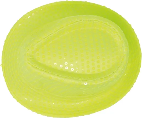 Vista 5 de FIESTAS GUIRCA GORRO GANGSTER LENTEJUELAS AMARILLO NEÓN