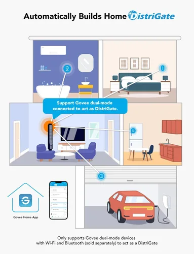 Vista 2 de GoveeLife Botón Sensor Inteligente Mini Inalámbrico, Control de Grupo para Múltiples Dispositivos, Botón de Control Versátil, Alimentado por