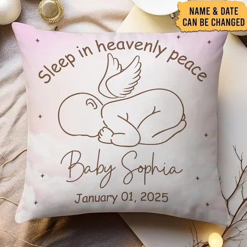 Vista 2 de Hyturtle Almohada conmemorativa personalizada para bebé (bebé conmemorativo 1)
