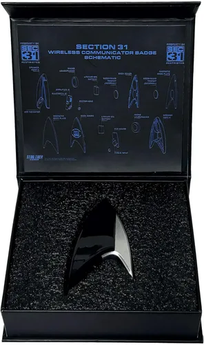 Vista 3 de Star Trek Sección 31 ComBadge Bluetooth para llamadas, textos y función de canto