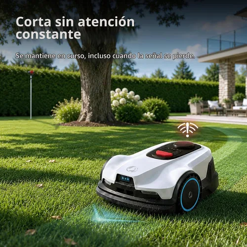 Vista 3 de Cortacésped, visual+navegación RTK, funciona debajo de árboles, sin cables, cubre hasta 1/4 acre, cortacésped robótico con mapeo automático