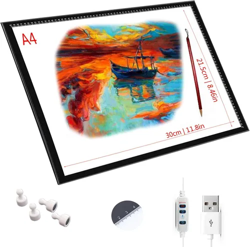 Vista 10 de lqiflvc Caja de luz de artista extra grande A0 Tracer LED Artcraft Tracing Pad usado 47in para producción de pintura de diamante a gran