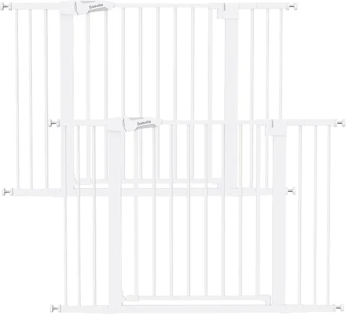 Vista 16 de Babelio - Puerta de seguridad para puertas y escaleras, de 26-40 pulgadas, con cierre automático, puerta de presión C5, fácil de instalar, sin