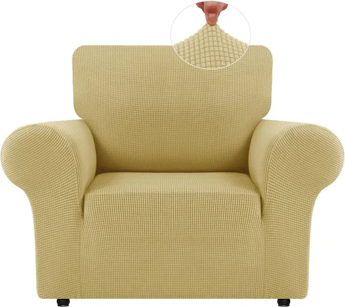 Vista 29 de LURKA Fundas elásticas para silla y sofá de 1 pieza, Fundas para sofá con protector elástico en la parte inferior para niños y perros