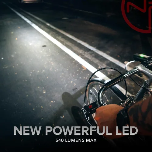 Vista 2 de BX-500 Potentes luces USB-C para bicicleta delanteras y traseras - Nuevo LED de 500 lúmenes - Juego de faros y luces traseras de bicicleta