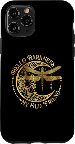 Vista 10 de Funda para iPhone 14 Hello Darkness My Old Friend - Dragonfly Lover Insects Moon