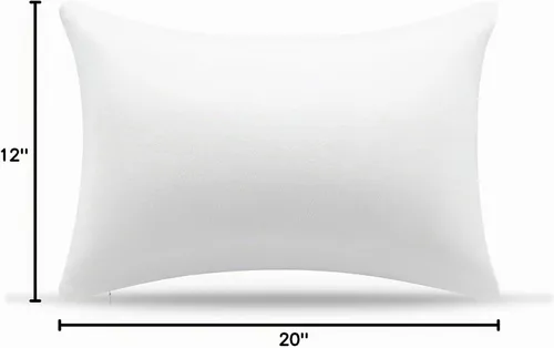 Vista 9 de AM AEROMAX Cojín de espuma viscoelástica de 12 x 20 pulgadas, rectangular Blanco