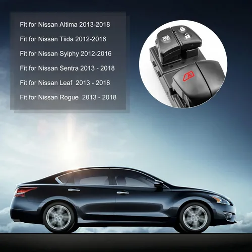 Vista 5 de Interruptor de control de elevalunas eléctrico para Nissan Pathfinder, Altima Leaf Juke Frontier Tiida Rogue Sentra 2013-2019, 25401-3TA5A