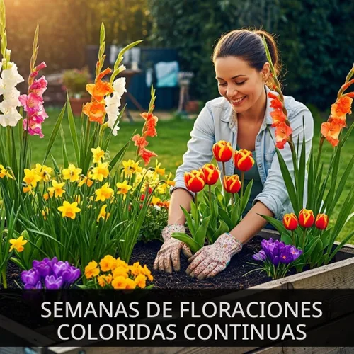 Vista 5 de Jardín completo de flores de primavera 50 bombillas frescas Florece durante toda la primavera y el verano Bombilla de flores fácil