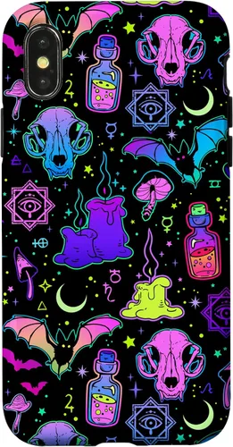 Vista 5 de Funda de brujería mágica para iPhone 16 con diseño gótico pastel de Halloween