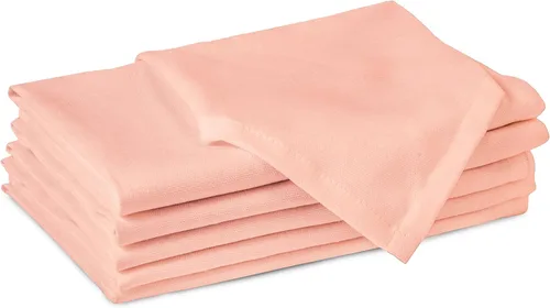 Vista 58 de Encasa XO Juego de 12 servilletas de tela de cóctel Servilletas de mesa de algodón puro Tamaño (9 x 9 pulgadas) B gris sólido Lavable a