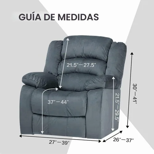 Vista 6 de ULTICOR Funda reclinable de terciopelo para sofá reclinable de 4 piezas, 1 asiento, fundas elásticas de terciopelo para sofá reclinable de 1 cojín