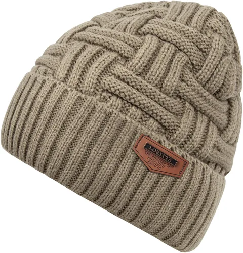 Vista 66 de Loritta Gorro de invierno cálido de punto grueso y holgado para hombre